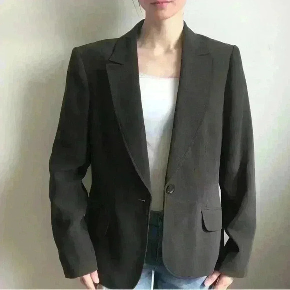 Vintage Jones New  York Women’s Grey Suit Workwear Capsule Wardrobe Blazer 12 - Picture 3 of 6